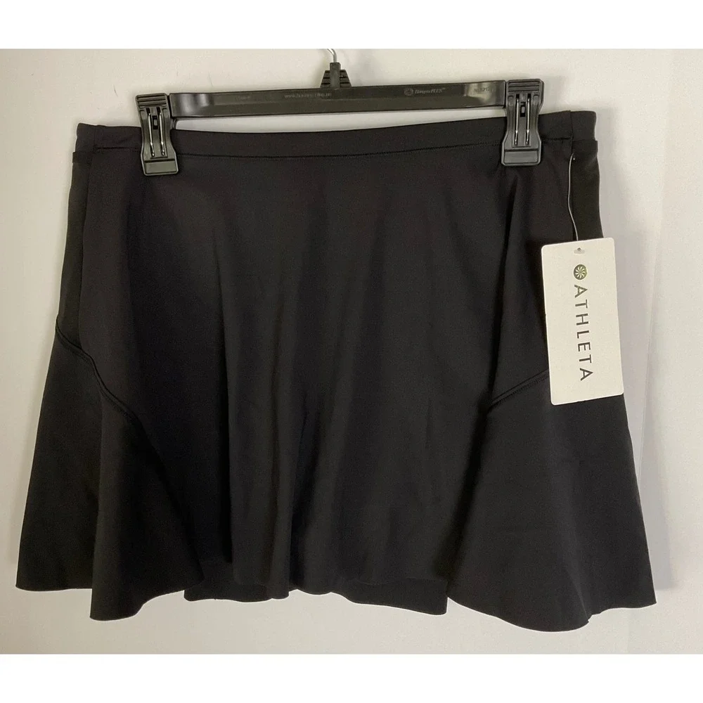 Athleta Match Point Skort Black Women Medium 487498 Athletic Tennis Golf Skirt - Picture 2 of 11